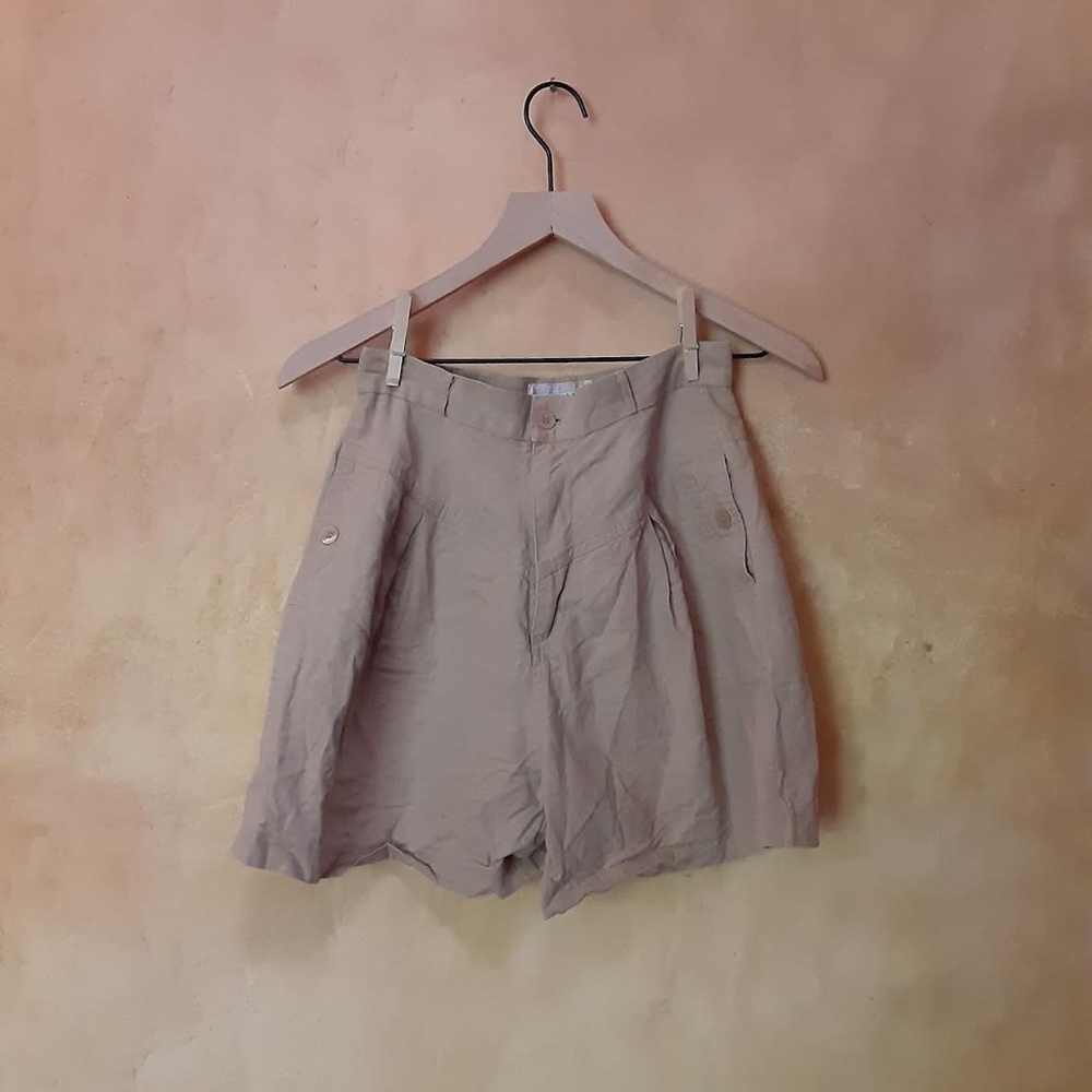 High Waisted Khaki Shorts